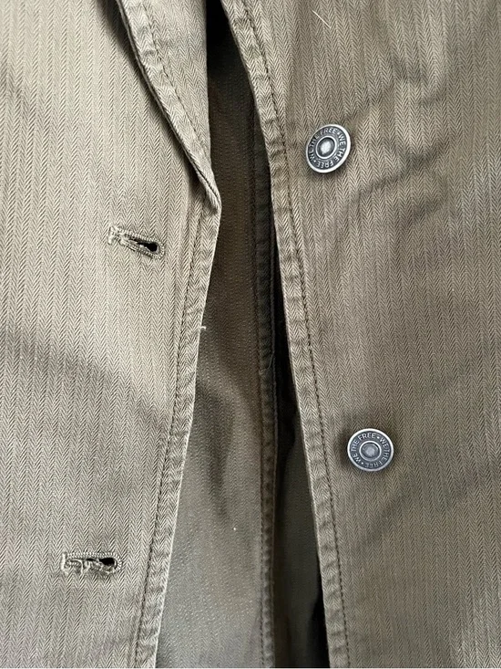 We The Free Olive Military Field Trench Coat NWOT - Picture 5 of 8